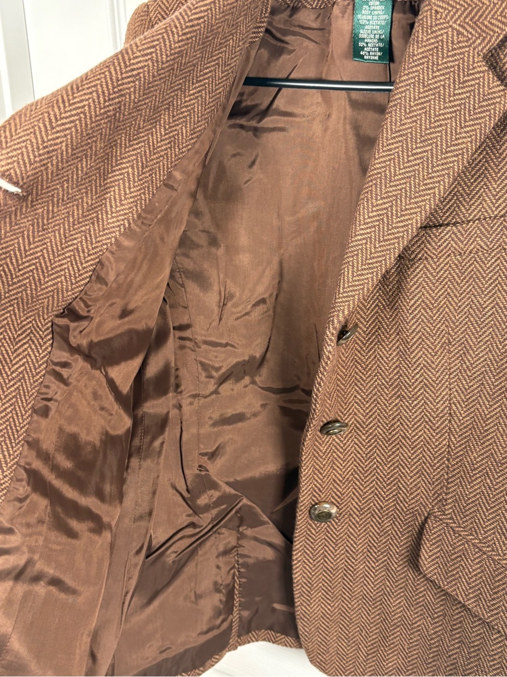 Ralph Lauren Brown Textured Tweed Blazer - Picture 6 of 10